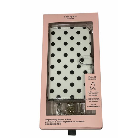 Kate Spade Iphone 12 PRO MAX FOLIO crossbody Case - Picture 1 of 15